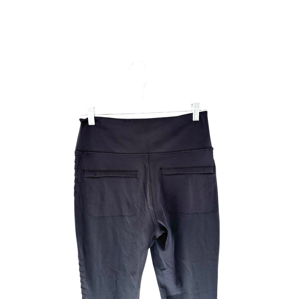 Athleta Black Sculpting Athletic Delancey Moto Tight Leggings‎ Size Medium - Picture 7 of 13